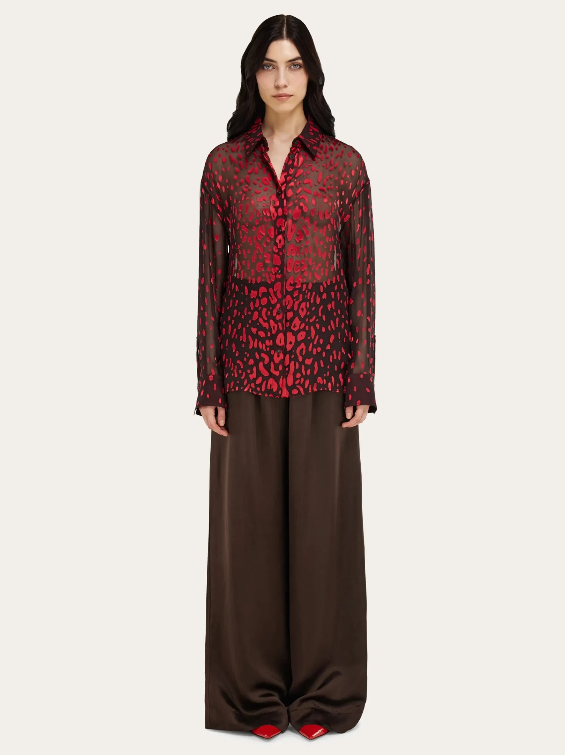 Devoré georgette shirt - Women