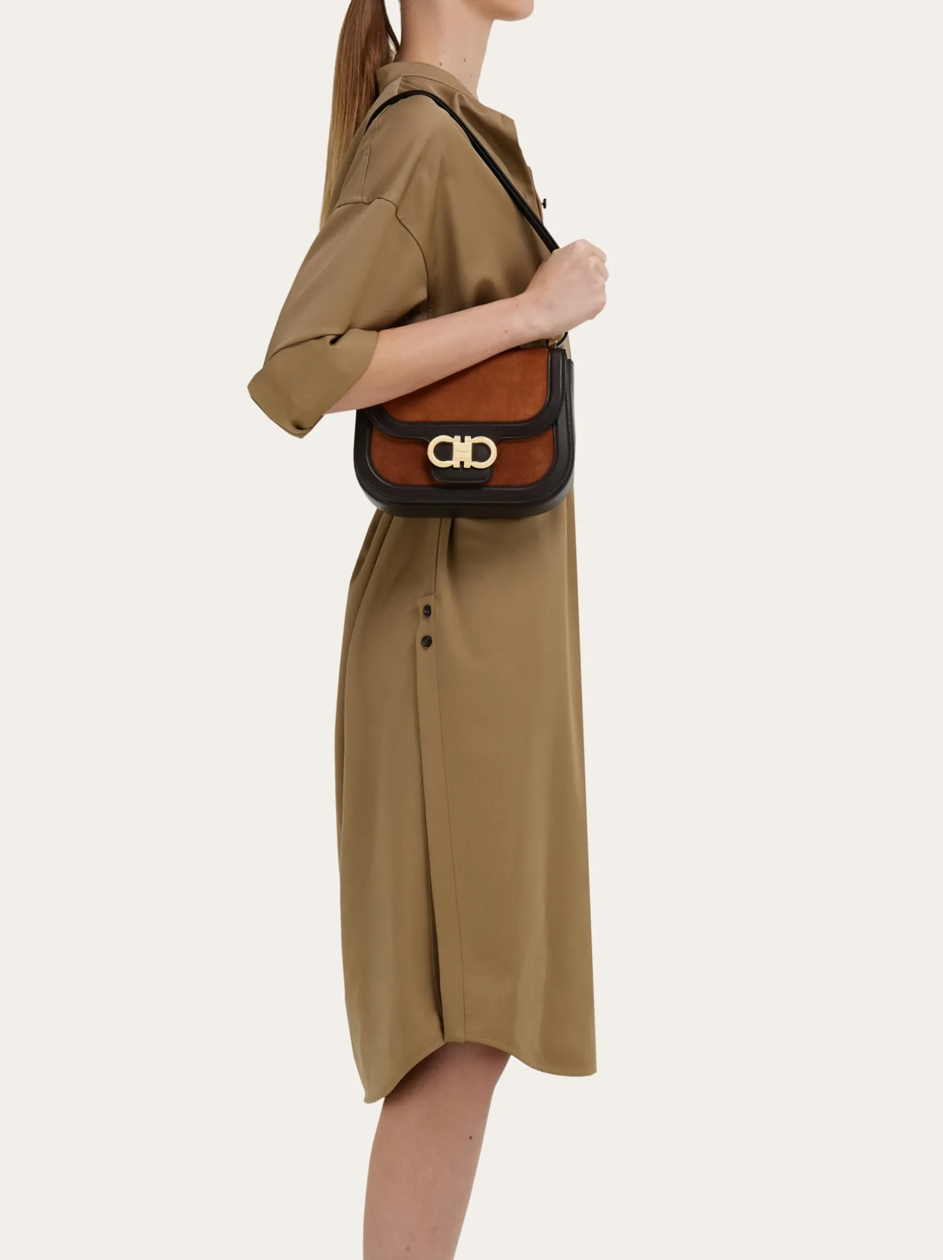 Double Gancini crossbody bag (XS) - Women