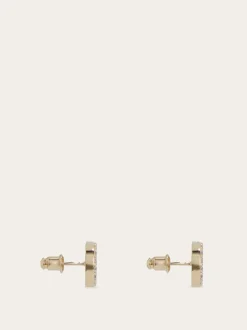 Double Gancini crystal embellished earrings - Women