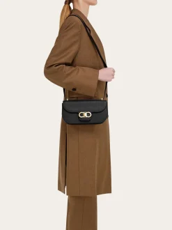 Double Gancini East-West crossbody bag - Women