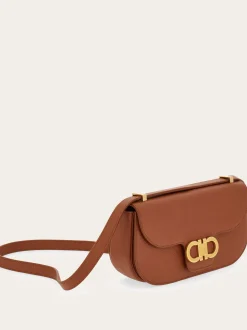 Double Gancini East-West crossbody bag - Women