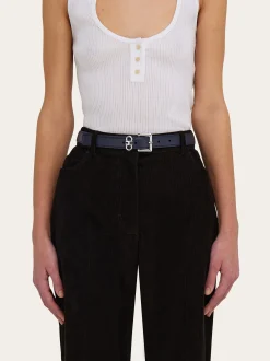 Double Gancini fixed belt - Women