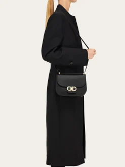 Double Gancini North-South crossbody bag - Women