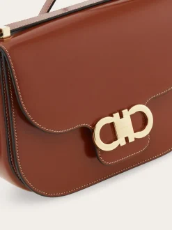 Double Gancini North-South crossbody bag - Women