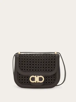 Double Gancini North-South crossbody bag (XS) - Women