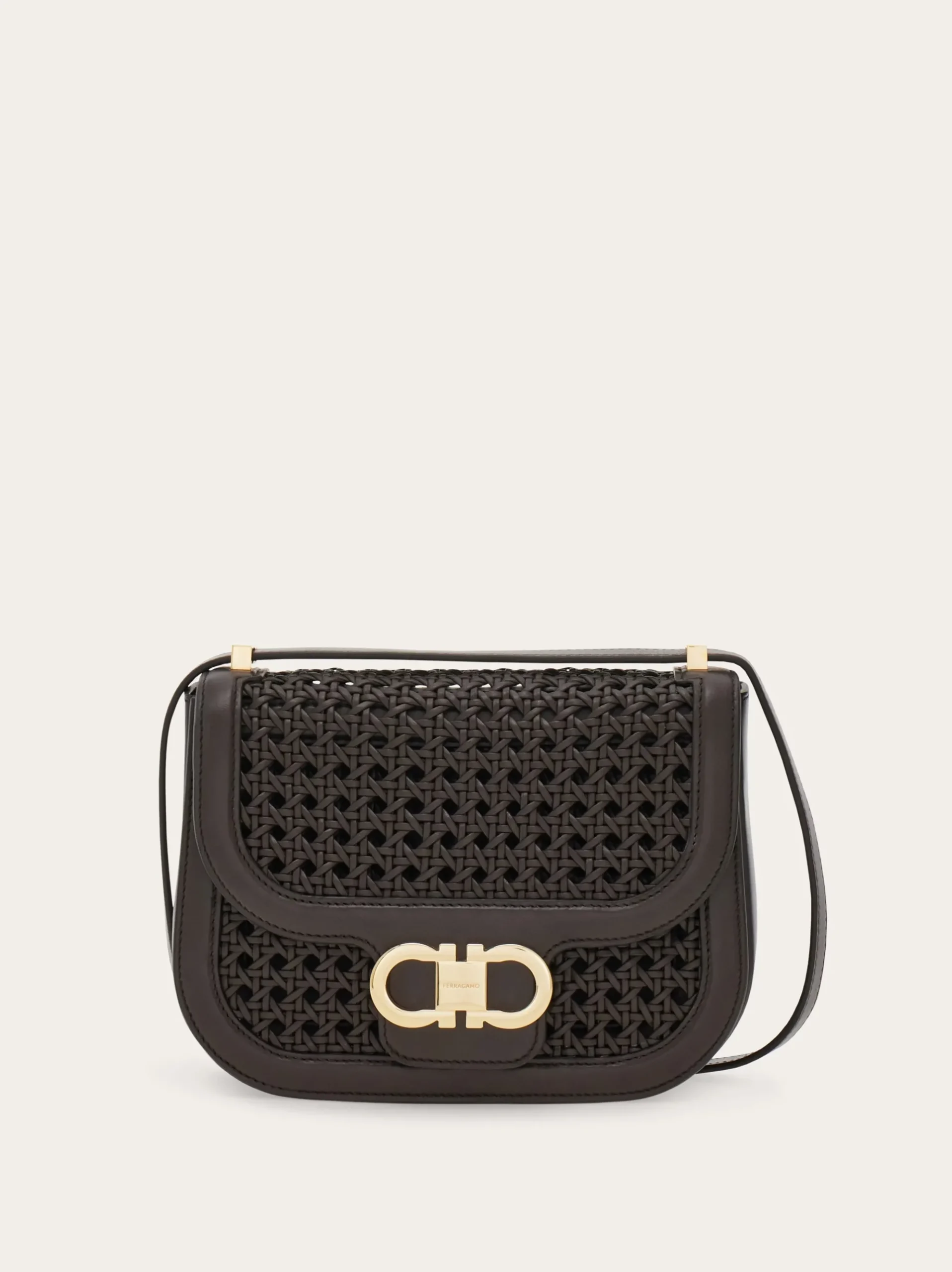 Double Gancini North-South crossbody bag (XS) - Women
