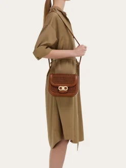 Double Gancini North-South crossbody bag (XS) - Women