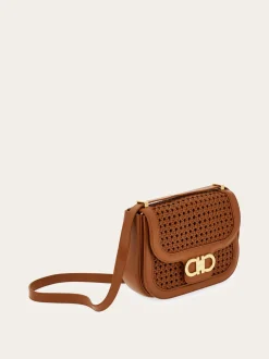Double Gancini North-South crossbody bag (XS) - Women