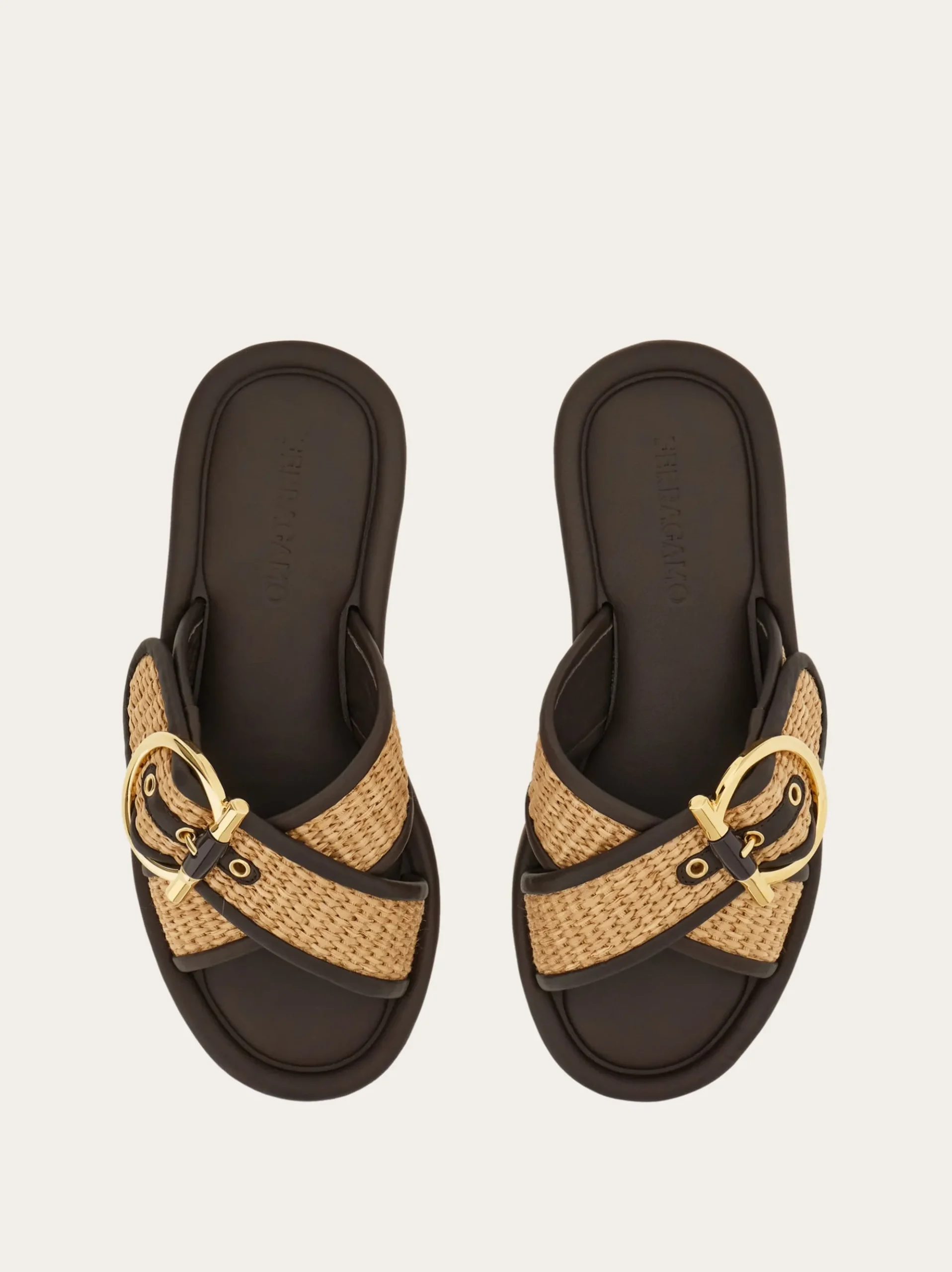 Double strap Gancini ornament slide - Women