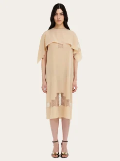 Dress with lace inserts - Women