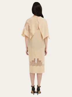 Dress with lace inserts - Women