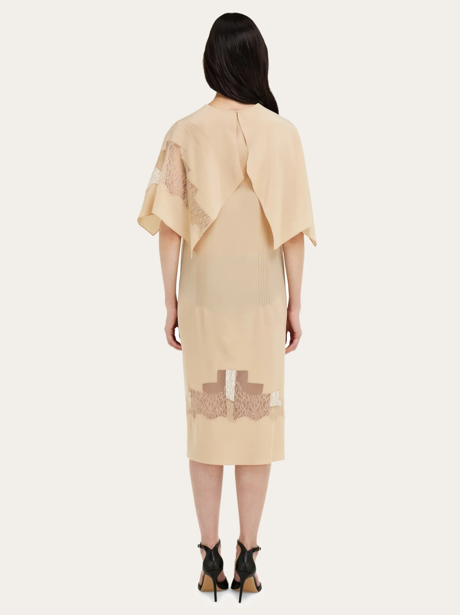Dress with lace inserts - Women