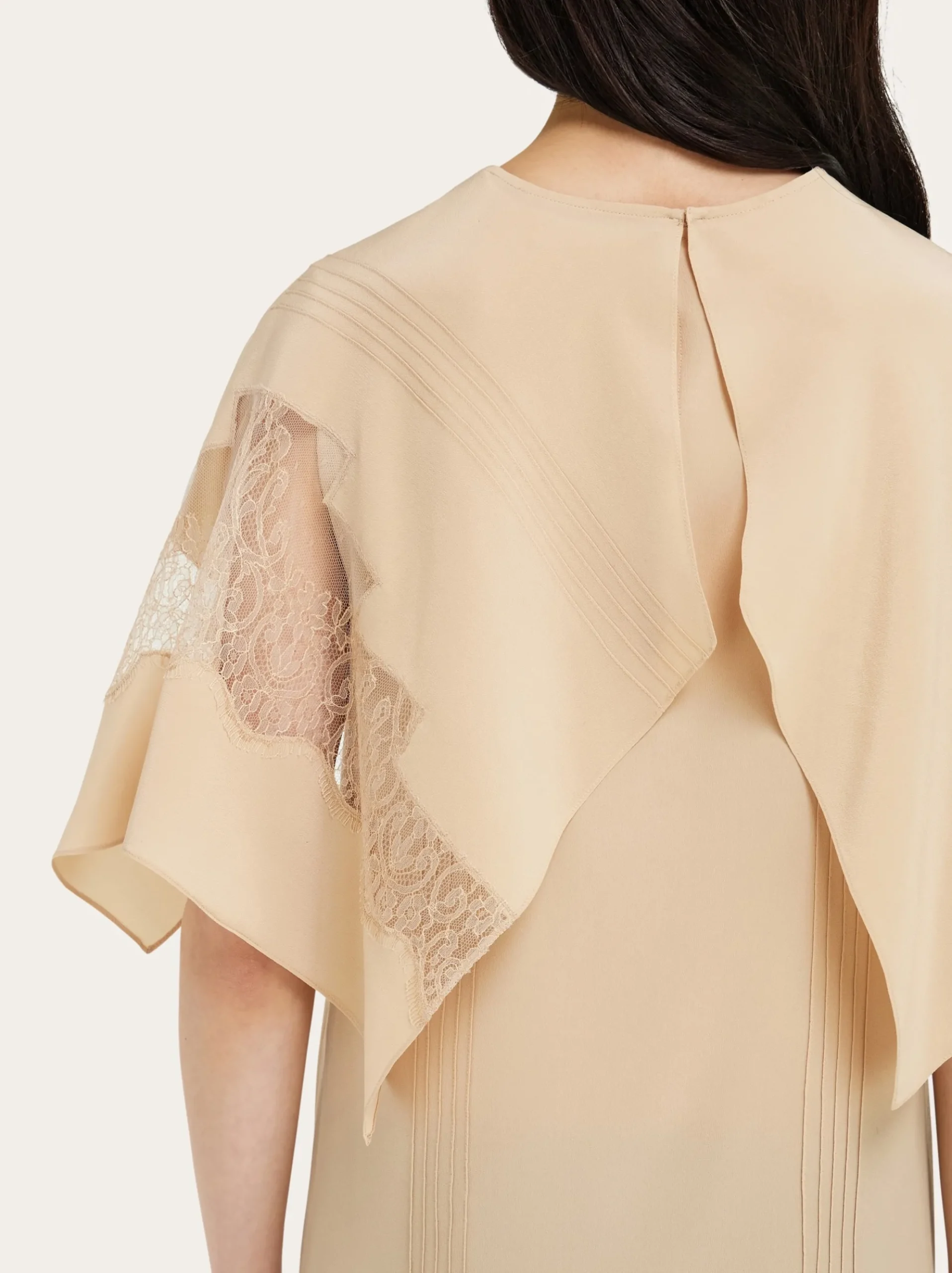Dress with lace inserts - Women