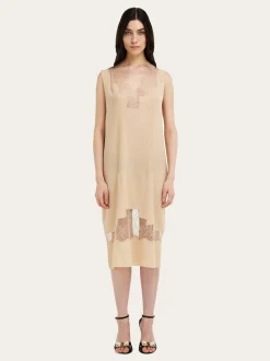Dress with lace inserts - Women