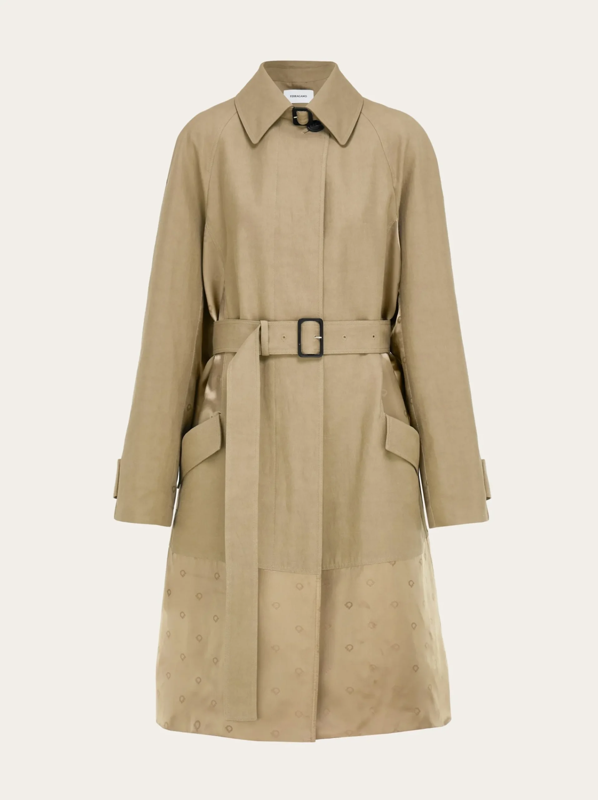 Duster coat with satin inserts - Women