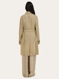 Duster coat with satin inserts - Women