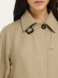 Duster coat with satin inserts - Women