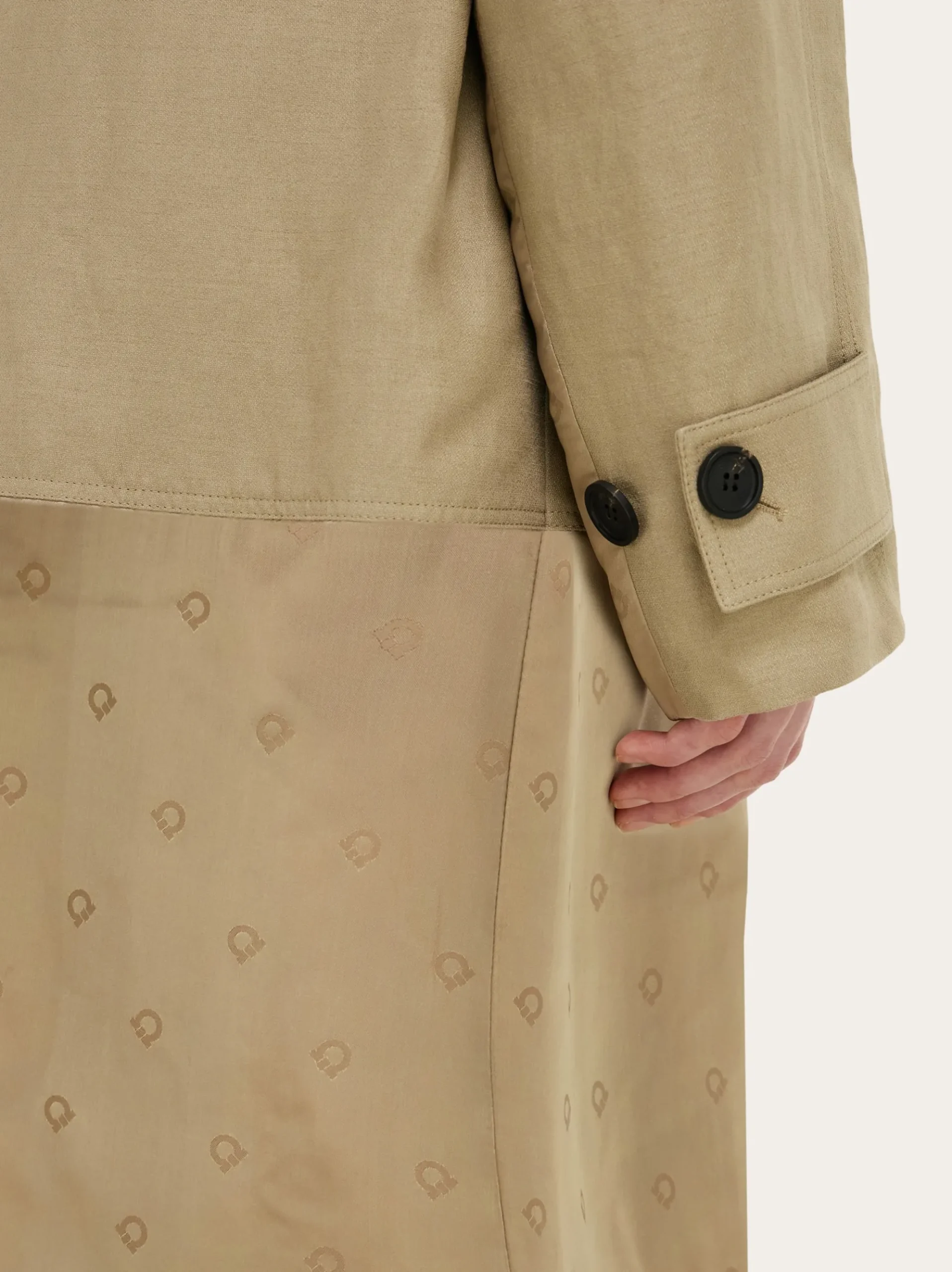 Duster coat with satin inserts - Women