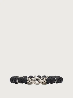 Elasticated bracelet with Gancini (18cm) - Men