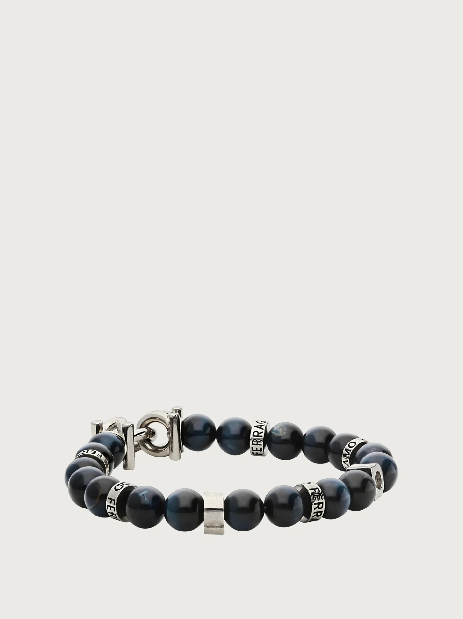 Elasticated bracelet with Gancini (18cm) - Men