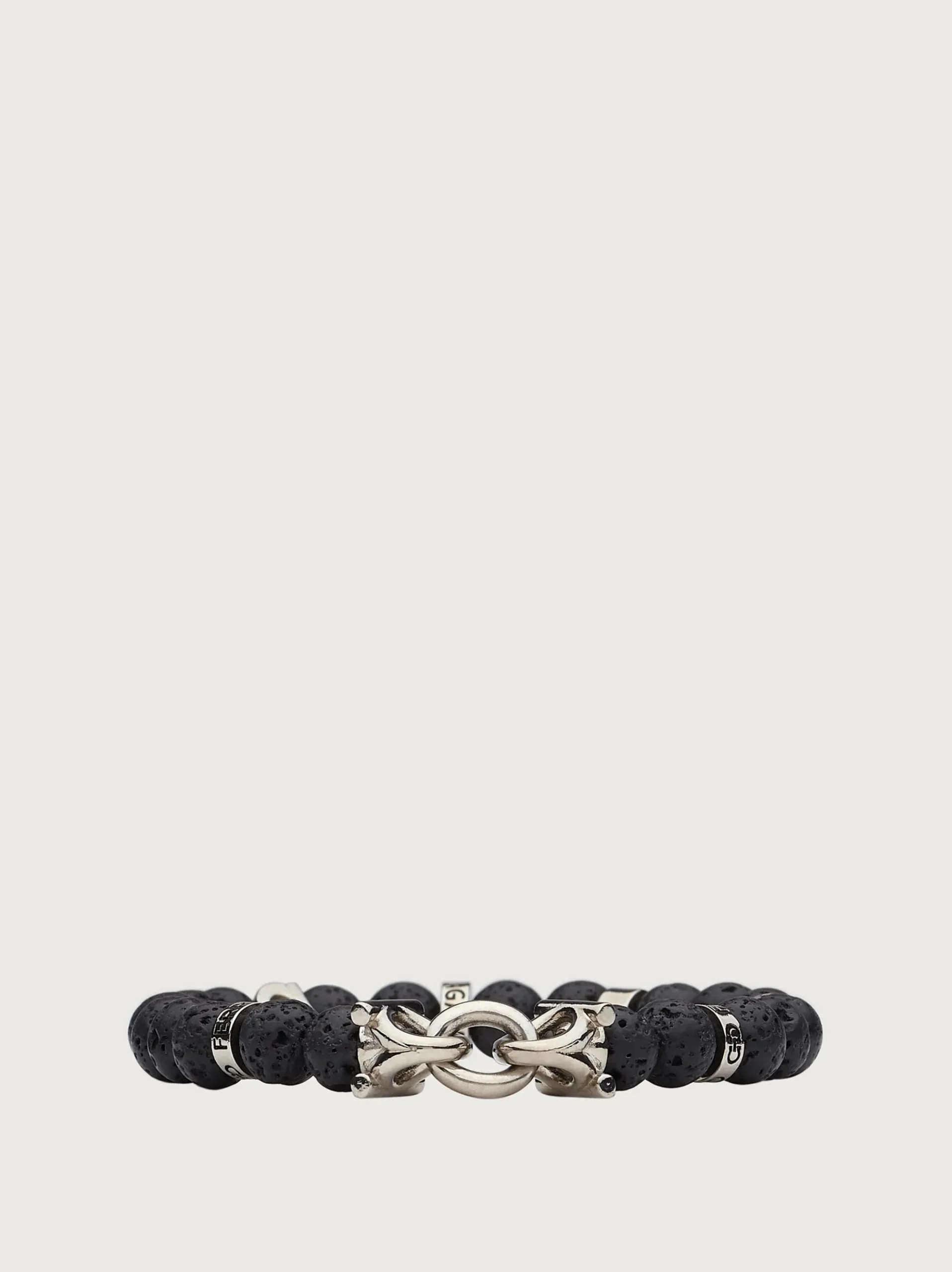 Elasticated bracelet with Gancini (20cm) - Men