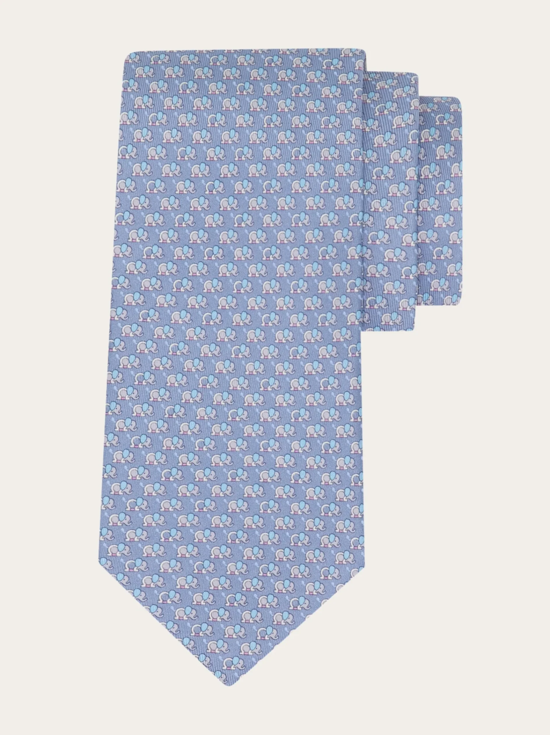 Elephant print silk tie - Men