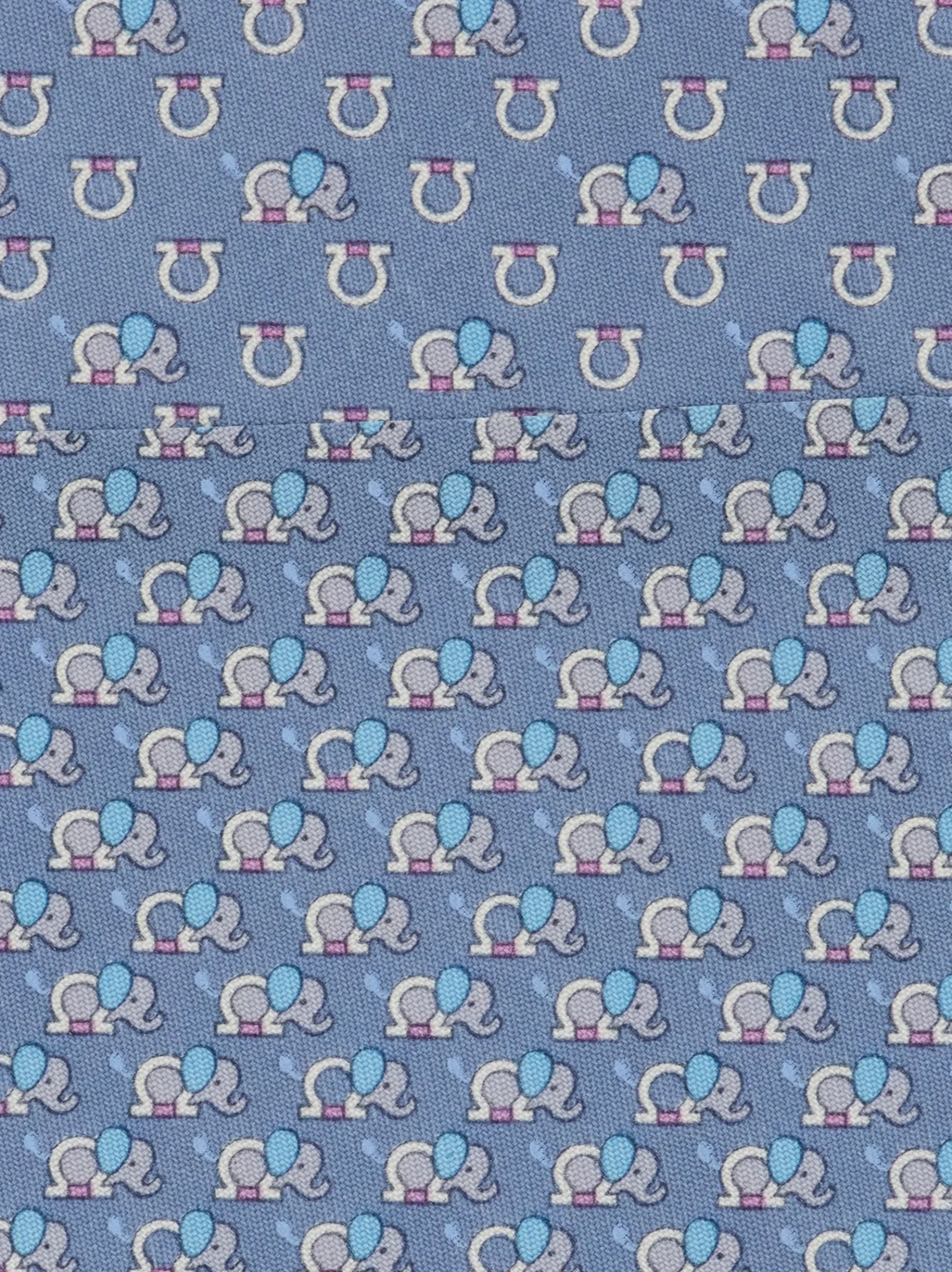 Elephant print silk tie - Men