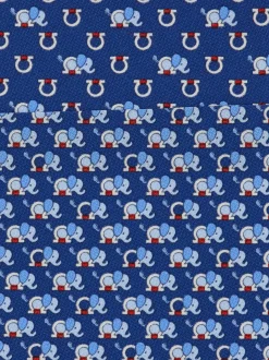 Elephant print silk tie - Men