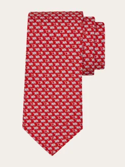 Elephant print silk tie - Men