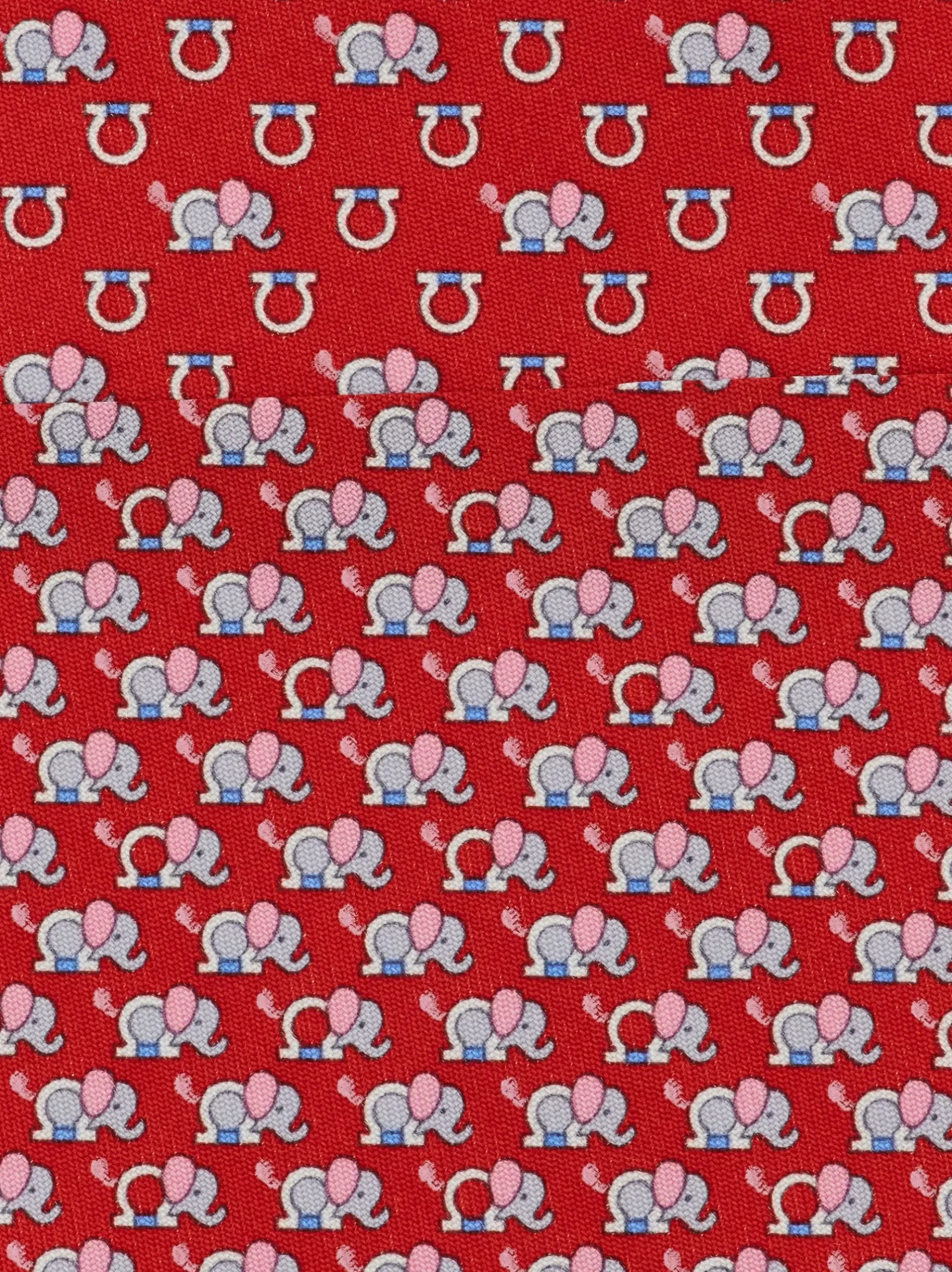 Elephant print silk tie - Men