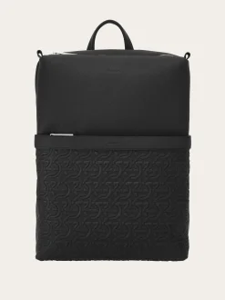 Embossed Gancini backpack - Men