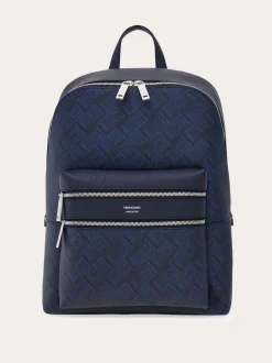 Embossed Gancini backpack - Men