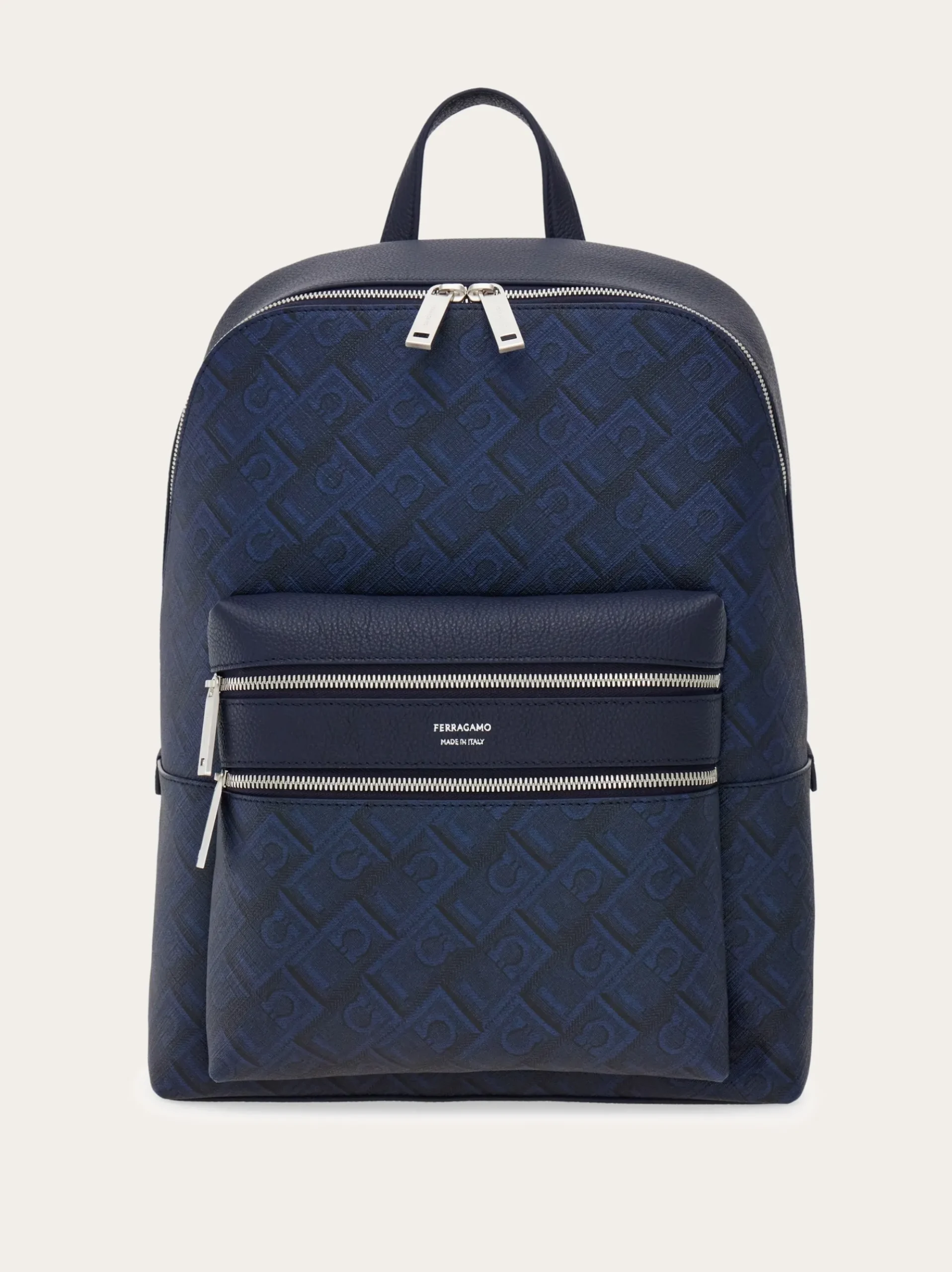 Embossed Gancini backpack - Men