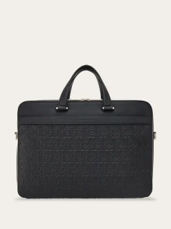 Embossed Gancini briefcase - Men