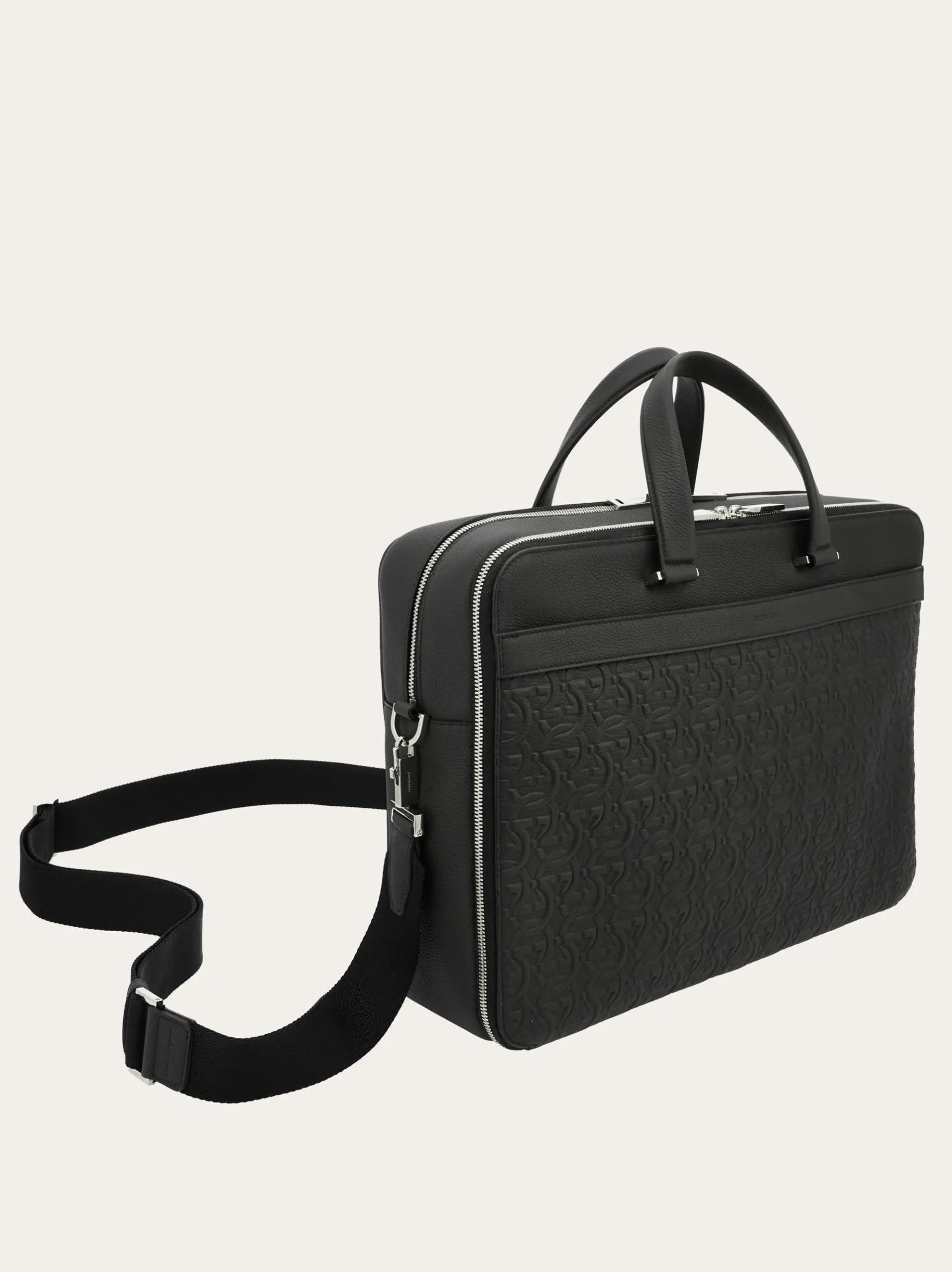 Embossed Gancini briefcase - Men