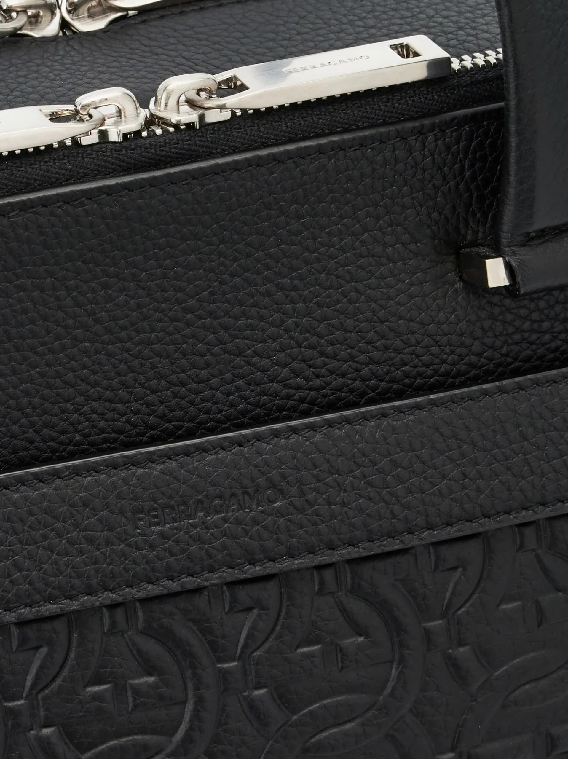 Embossed Gancini briefcase - Men