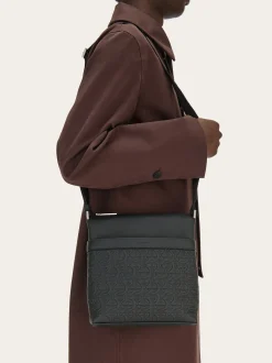 Embossed Gancini messenger bag - Men