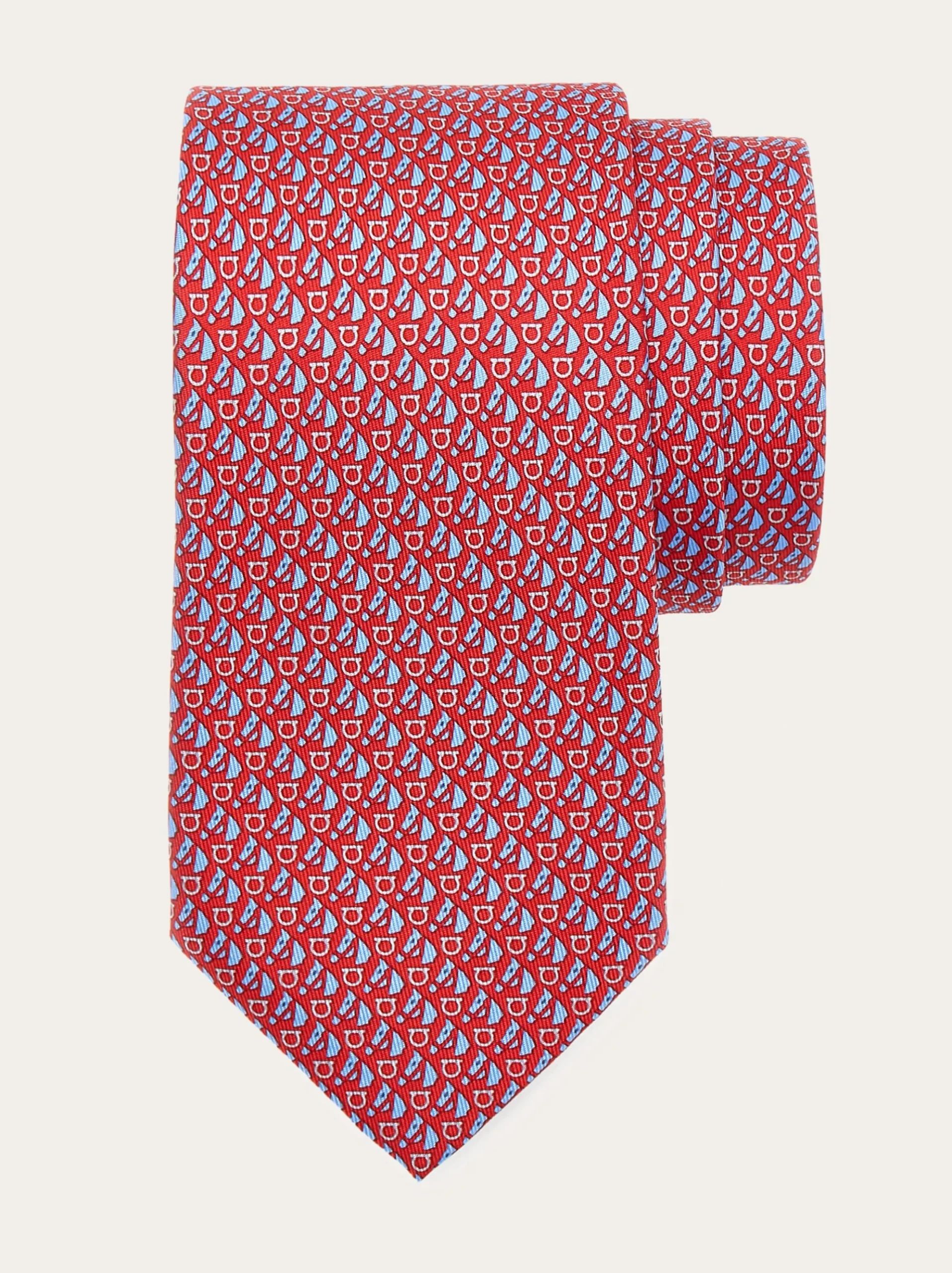 Equestrian print silk tie - Men