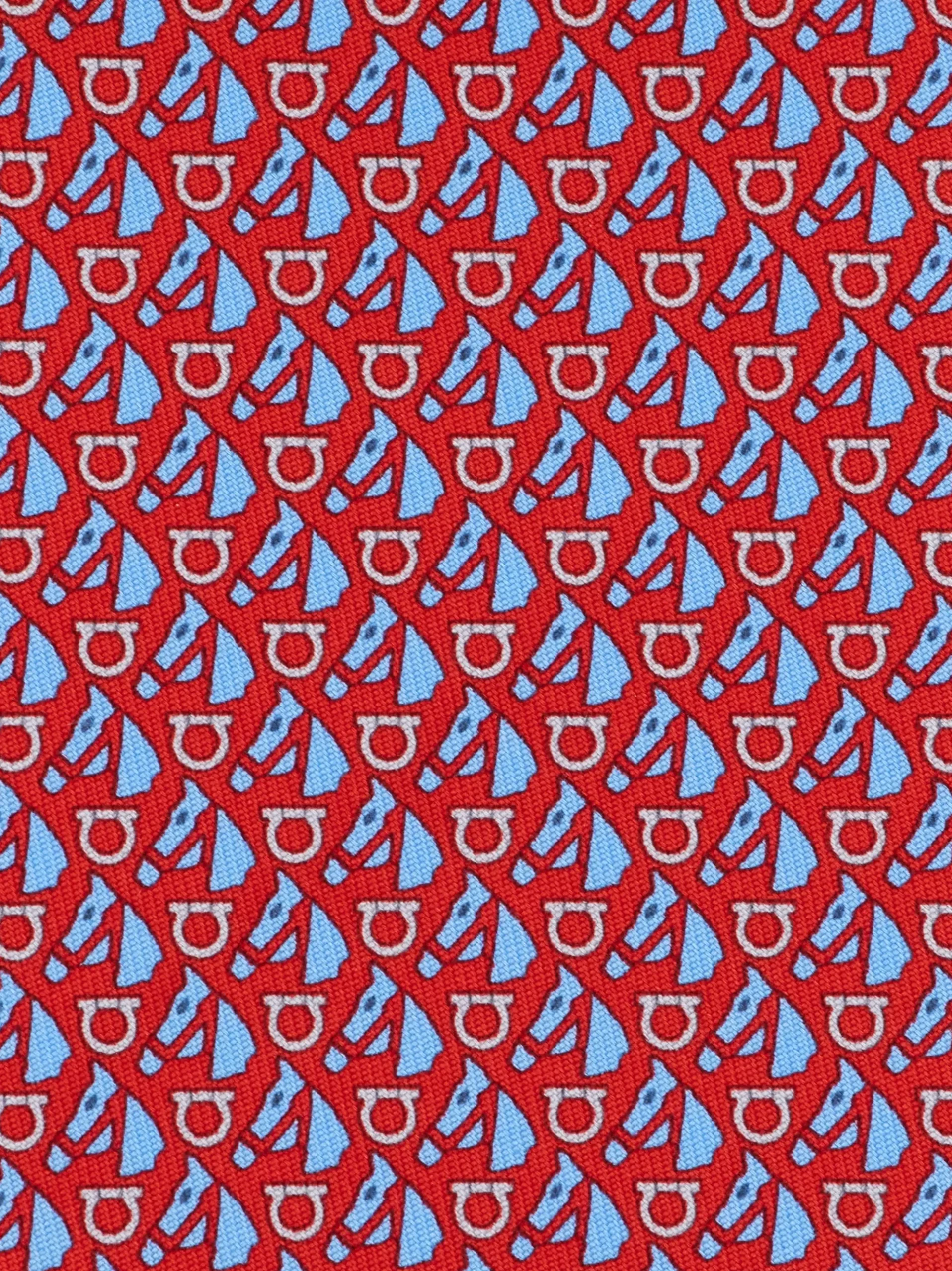 Equestrian print silk tie - Men