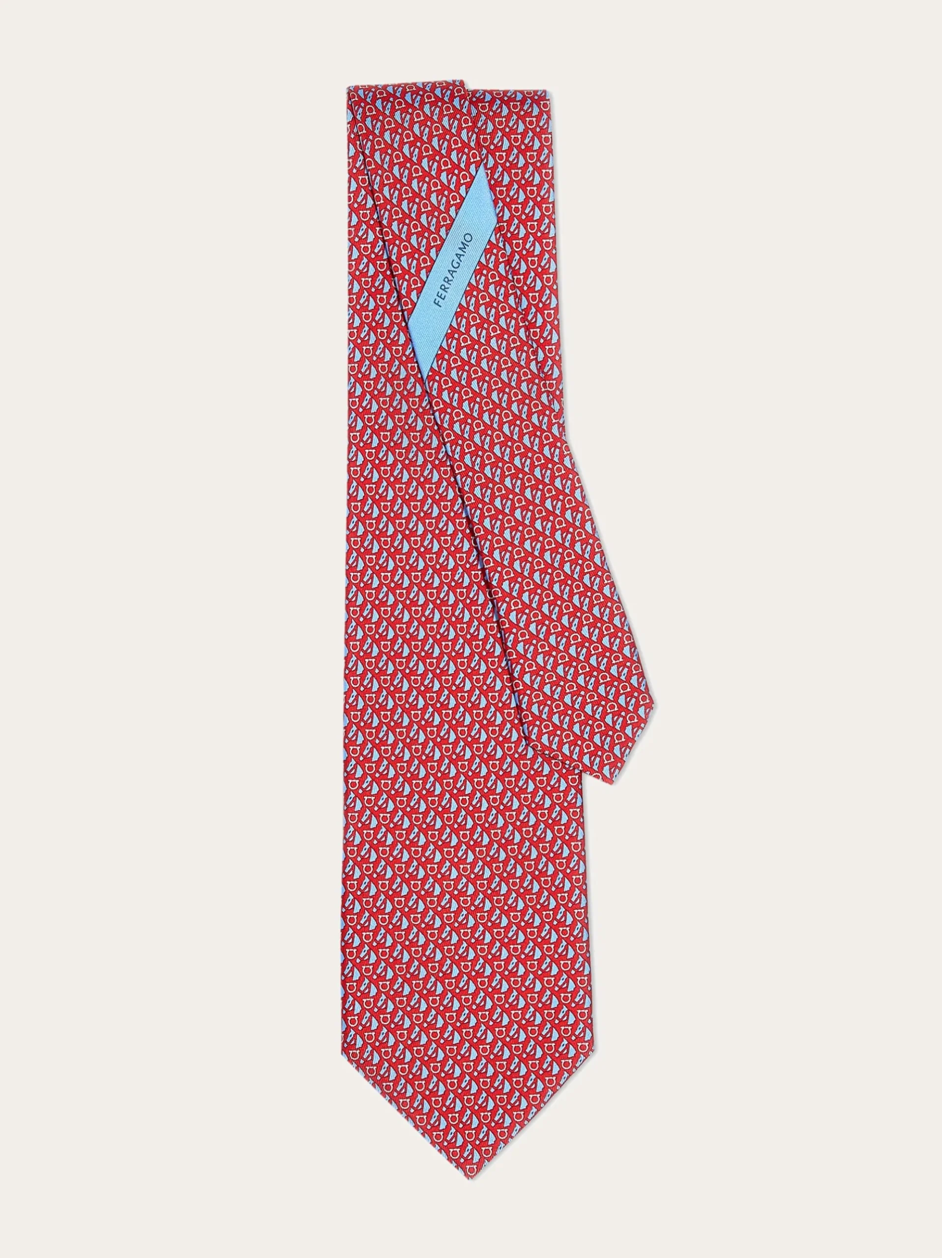 Equestrian print silk tie - Men
