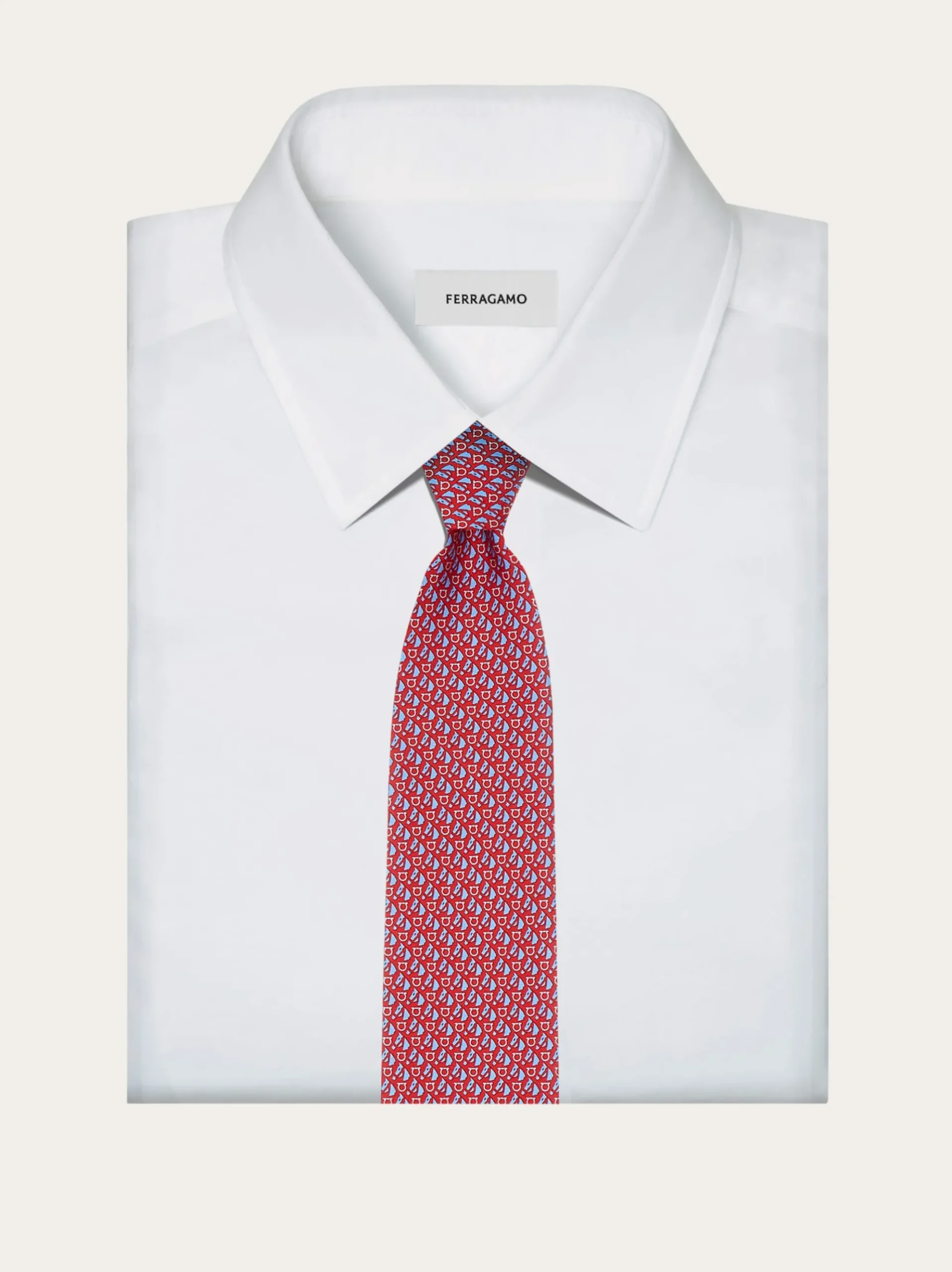 Equestrian print silk tie - Men