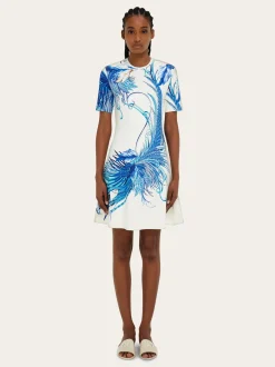 Feather show print dress - Women