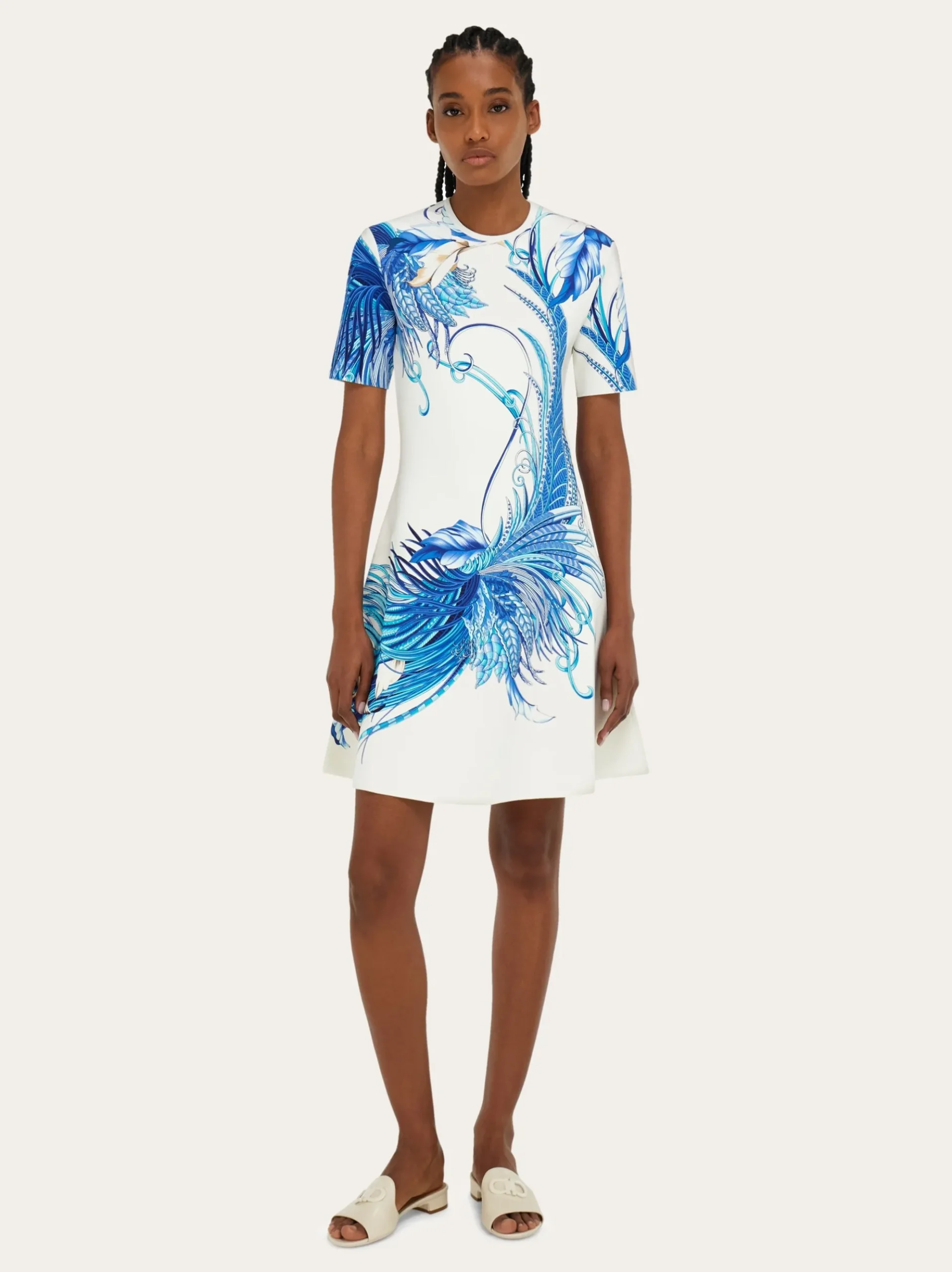 Feather show print dress - Women