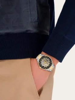 Ferragamo Edge Skeleton Watch - Men