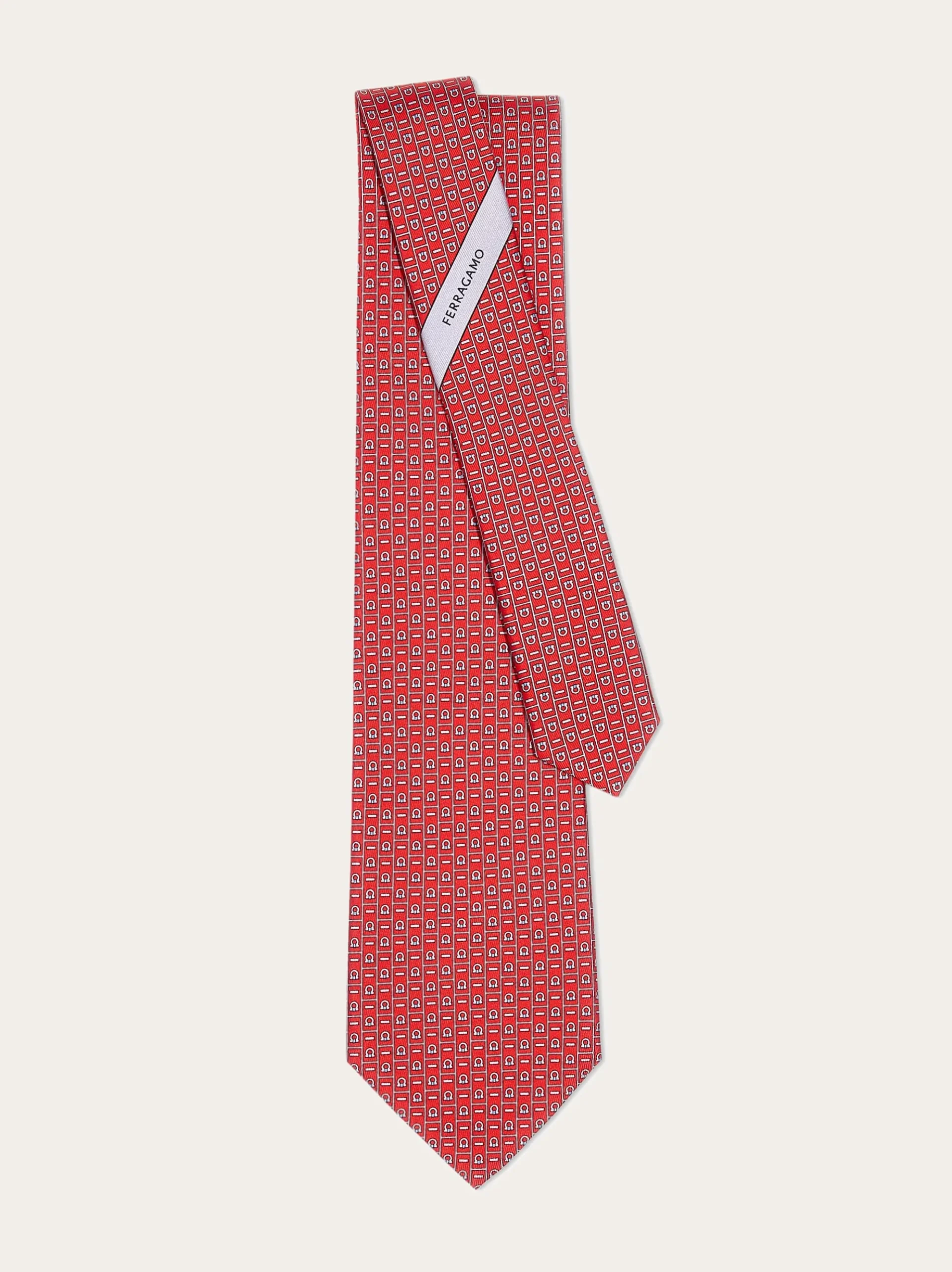 Ferragamo Monogram print silk tie - Men
