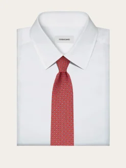 Ferragamo Monogram print silk tie - Men