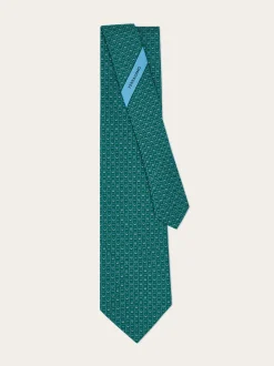 Ferragamo Monogram print silk tie - Men
