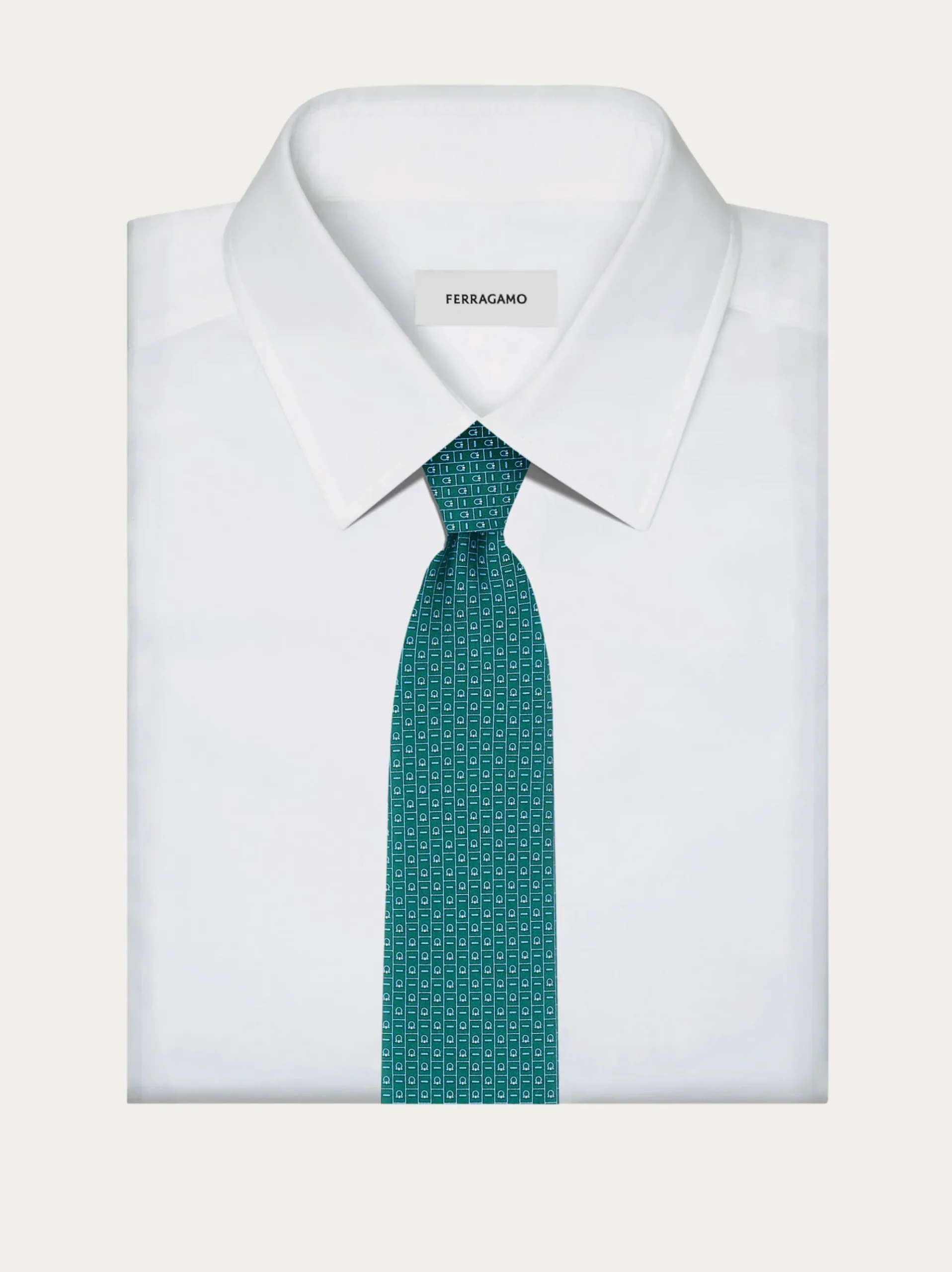 Ferragamo Monogram print silk tie - Men