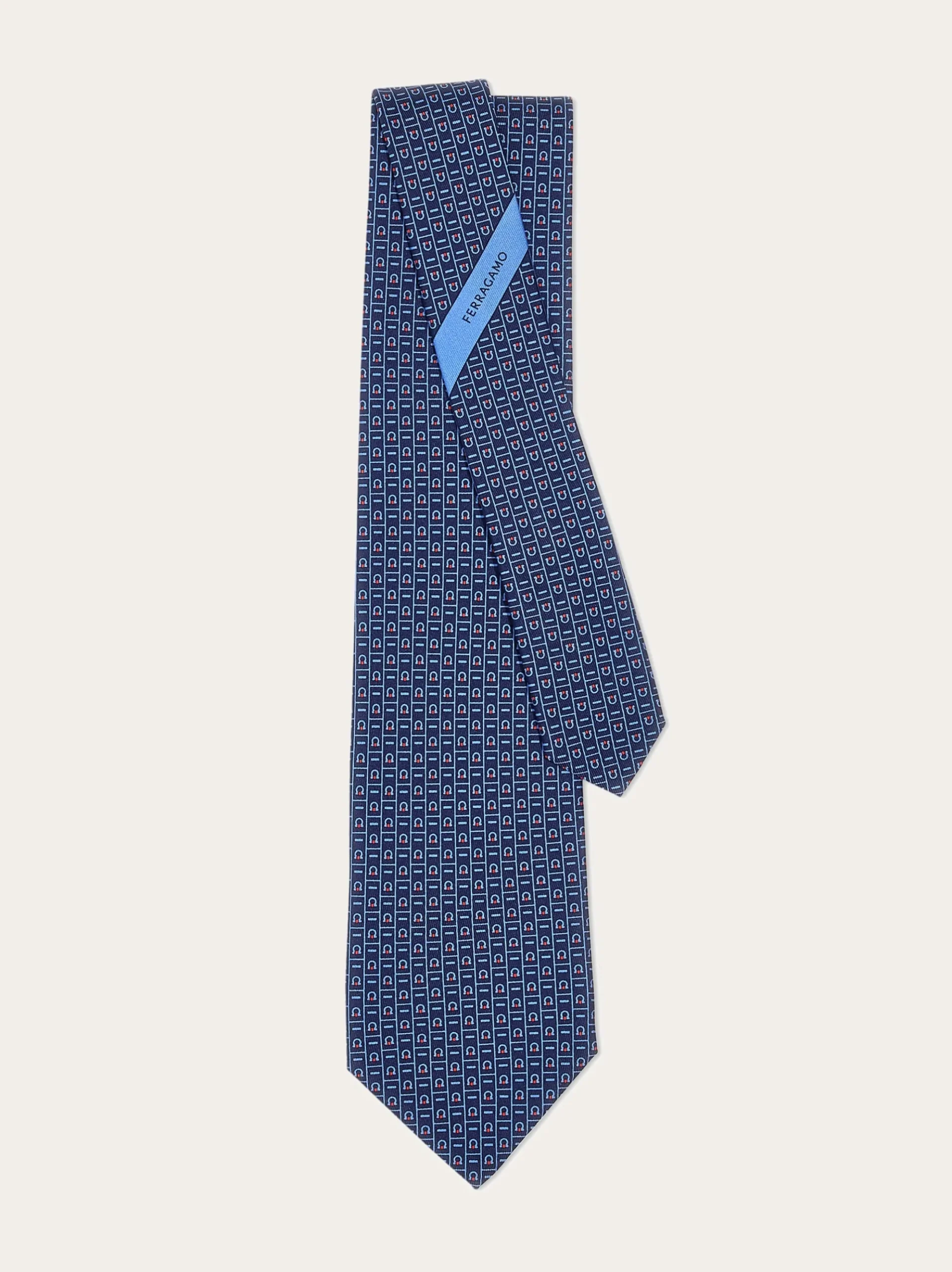 Ferragamo Monogram print silk tie - Men