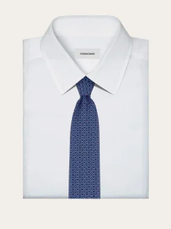 Ferragamo Monogram print silk tie - Men